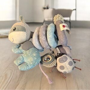 Sozzy Toy Baby Plush Rings Raccoon Owl Musical Elephant Rattle Squeaks Chirps